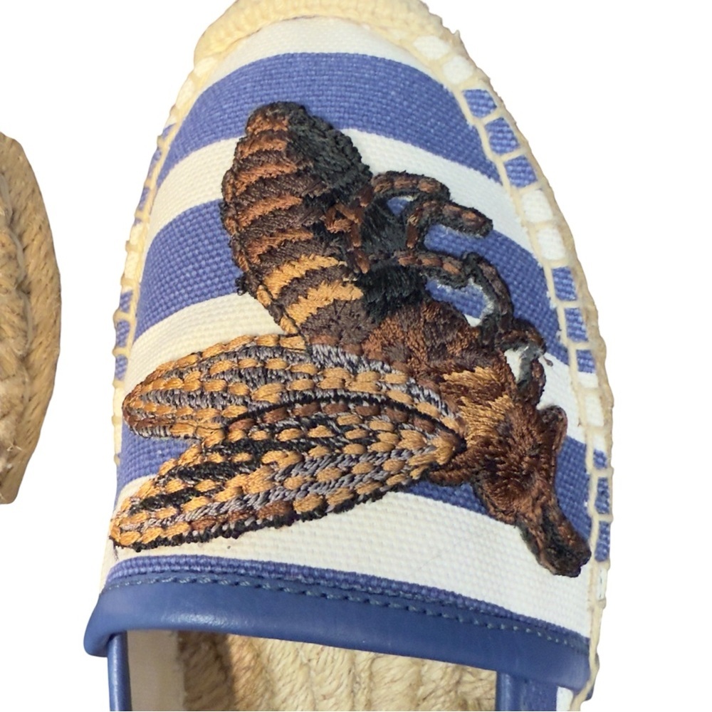 Gucci Striped Canvas Yacht Beach Luxury Resort Espadrilles With Logo Embroidered - Picture 12 of 16